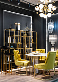 Стул на металлическом каркасе оливковый GARDA DECOR