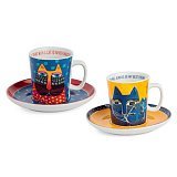 Кофейная пара 100мл (набор 2шт) Лорель Берч (синяя/желтая)