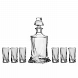 Набор для ликера/водки Crystalite Bohemia Quadro, 7 предметов