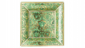 Блюдо квадратное Rosenthal Versace Медуза Диадема зеленая 18 см