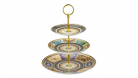 Блюдо трехъярусное Rosenthal Versace Барокко Мозаик 28 см