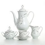 Кофейный сервиз на 6 персон Констанция Серебряные колосья