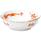 Салатник Meissen круглый 22,5см Красный Дракон, золотой кант