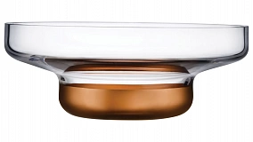 Чаша декоративная Nude Glass Контур d36 см, медное дно